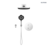 Set bateria wannowo-prysznicowa podtynk z deszczownicą Vann i słuchawką 3 funkcje Havis EasyClick chrom Katla OLTENS 36065100