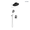 Set bateria wannowo-prysznicowa podtynk z deszczownicą Vann i słuchawką 3 funkcje Havis EasyClick chrom Rann OLTENS 36071100
