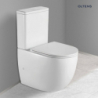 Stille kompakt miska WC z powłoką SmartClean spłukiwanie wirowe z deską Ovan wolnoopadającą biały Hamnes OLTENS 44503000