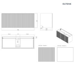 Szafka podumywalkowa 120 cm kaszmir Lun OLTENS 60030900
