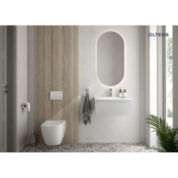 Zestaw miska WC wisząca PureRim z powłoką SmartClean z deską wolnoopadającą Slim biała Hadsel OLTENS 42546000