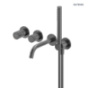 Bateria wannowo - prysznicowa podtynkowa 4 otworowa kompletna grafit Hamnes OLTENS 34107400