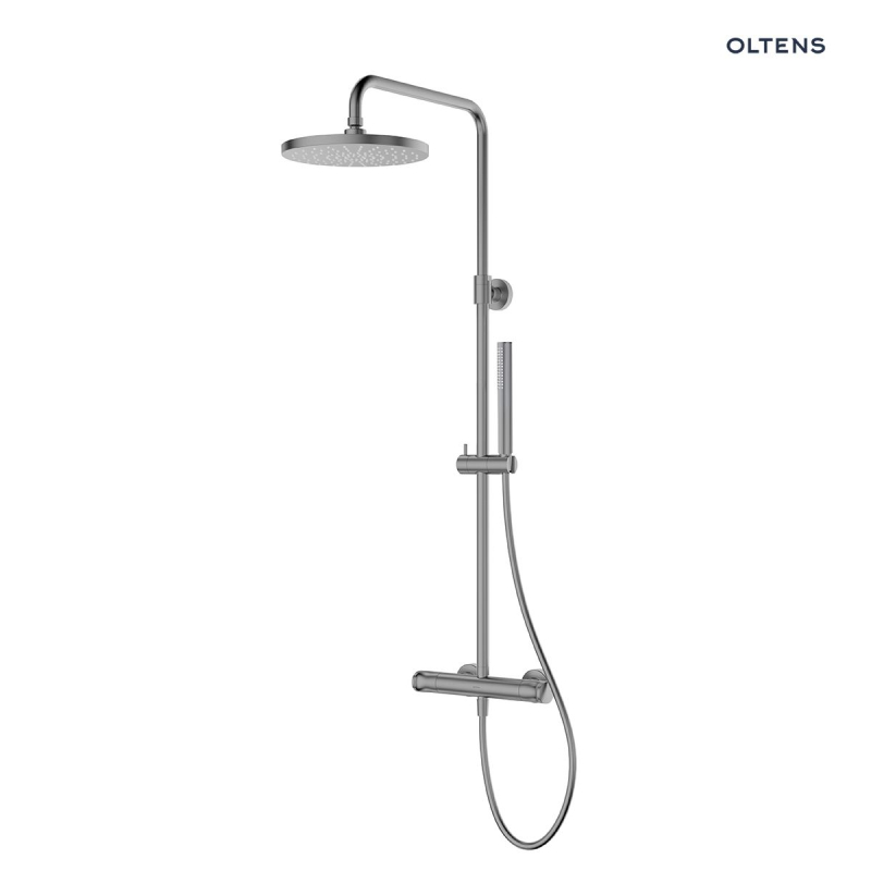 Zestaw prysznicowy z baterią termostatyczną grafit Vassa OLTENS 36508400