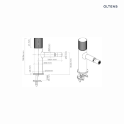 Bateria bidetowa stojąca miedź szczotkowana Hamnes OLTENS 31305610