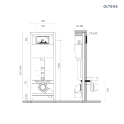 Stelaż do miski WC 40 cm Triberg OLTENS 50011000