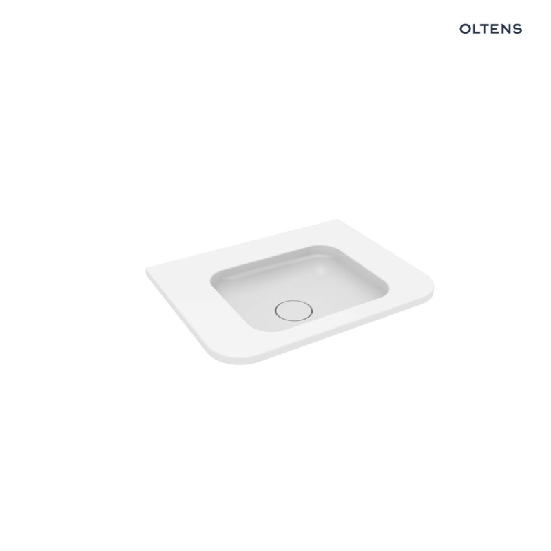 Umywalka 60x46,1 cm prostokątna meblowa PureSurface biały połysk Hamnes OLTENS 40212000