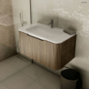 Umywalka 60x46,1 cm prostokątna meblowa PureSurface biały mat Hamnes OLTENS 40212900