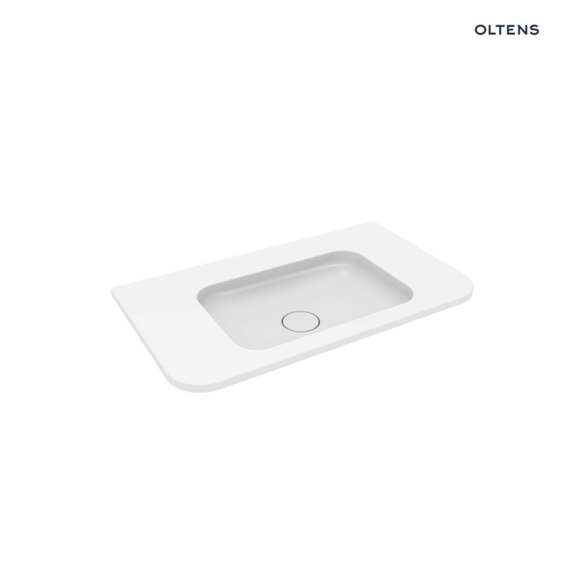 Umywalka 80x46,1 cm prostokątna meblowa PureSurface biały połysk Hamnes OLTENS 40213000