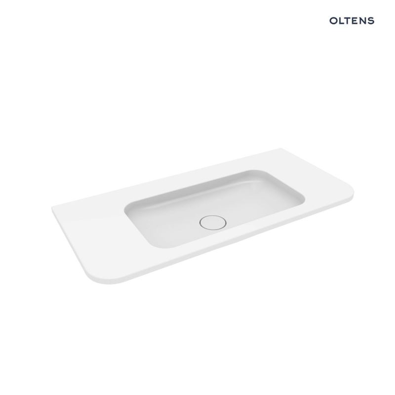 Umywalka 100x46,1 cm prostokątna meblowa PureSurface biały połysk Hamnes OLTENS 40214000