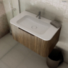 Umywalka 100x46,1 cm prostokątna meblowa PureSurface biały połysk Hamnes OLTENS 40214000