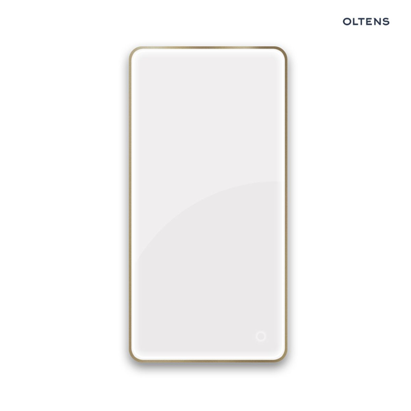 Lustro 60x120 cm prostokątne z oświetleniem od tyłu z matą grzewczą mosiądz szczotkowany Nordlis OLTENS 64121510
