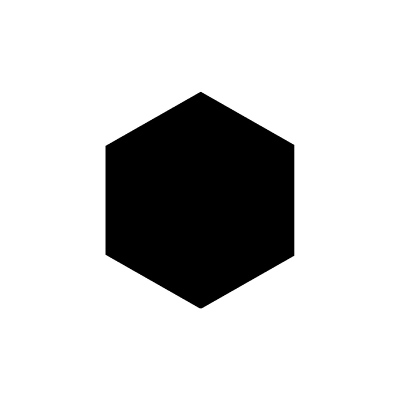 BLOCK HEXAGON NEGRO MAT 14X16 GAT.1 (P.99127)
