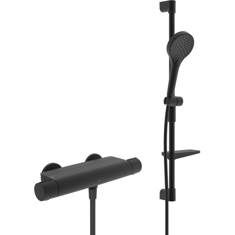 Bateria natryskowa z prysznicem Oras Optima Style matowa czerń ORAS 7169N-33