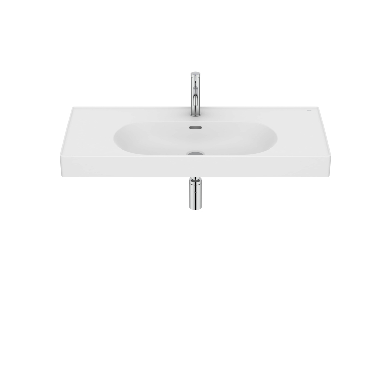 MERIDIAN Umywalka ścienna / meblowa 100x46 cm Fineceramic BIAŁY MAT ROCA A327746620