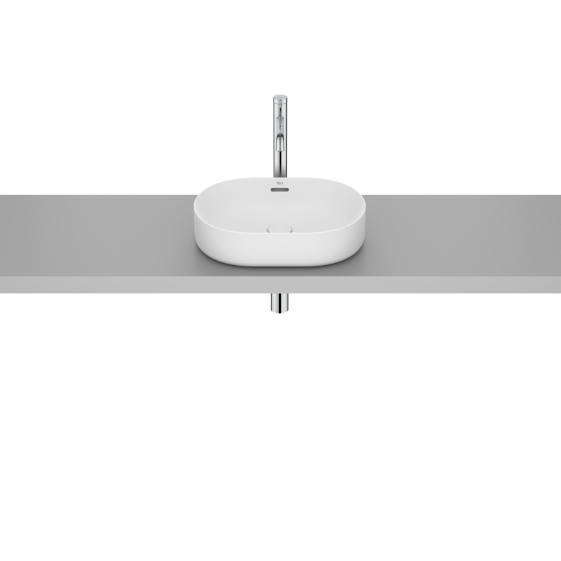 MERIDIAN Umywalka nablatowa owalna 46x36,5 cm Fineceramic BIAŁY MAT ROCA A327748620