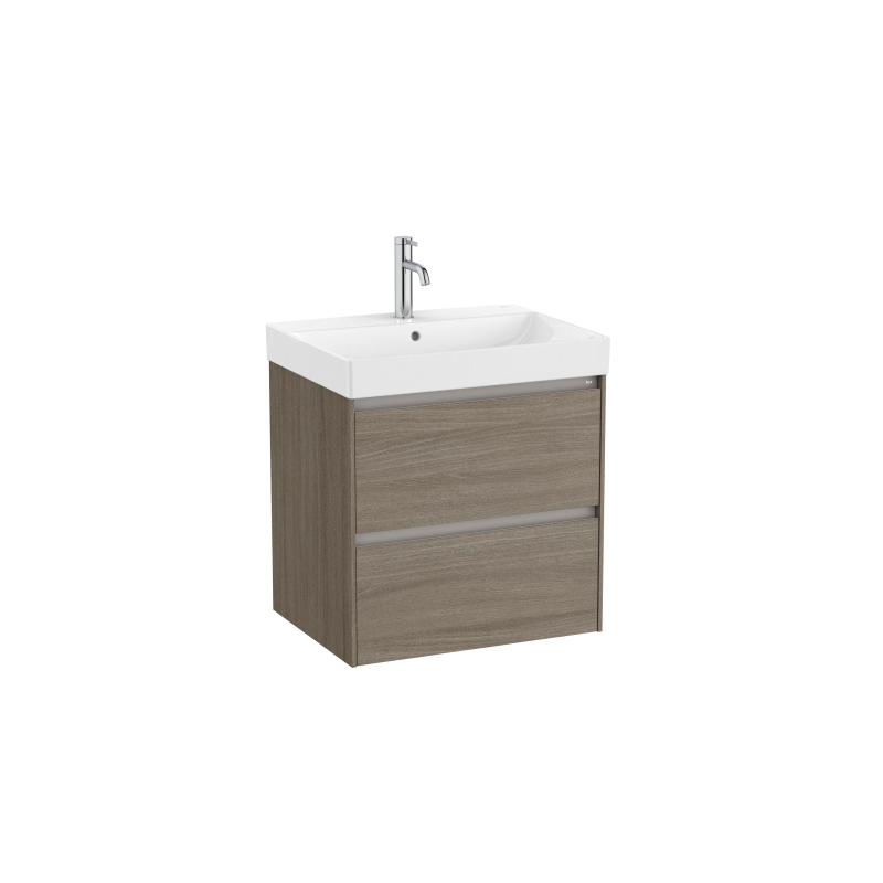 ONA Zestaw łazienkowy UNIK 60 cm z 2 szufladami, ciemny wiąz ROCA A851688511
