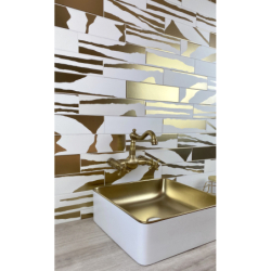 FLAT SAVANNAH WHITE & GOLD SATYNA 7.5X30 GAT.1 (P.103739)