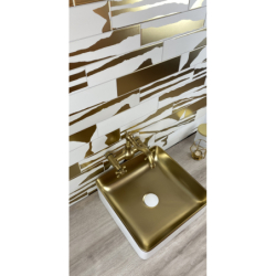 FLAT SAVANNAH WHITE & GOLD SATYNA 7.5X30 GAT.1 (P.103739)