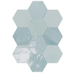ZELLIGE HEXA AQUA GLOSS 10,8X12,4 GAT.1 (P.107247)