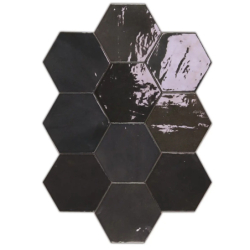 ZELLIGE HEXA GRAPHITE GLOSS 10,8X12,4 GAT.1 (P.107253)