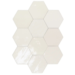 ZELLIGE HEXA WHITE GLOSS 10,8X12,4 GAT.1 (P.107263)