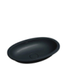Kompozytowa umywalka podblatowa, 54 x 34 cm, Shell m+ Black lava mat OMNIRES SHELL540UPBLV
