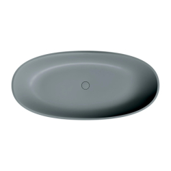 Wanna wolnostojąca z przelewem, 160 x 75 cm, Shell m+ Ash grey mat OMNIRES SHELLWWZPAG