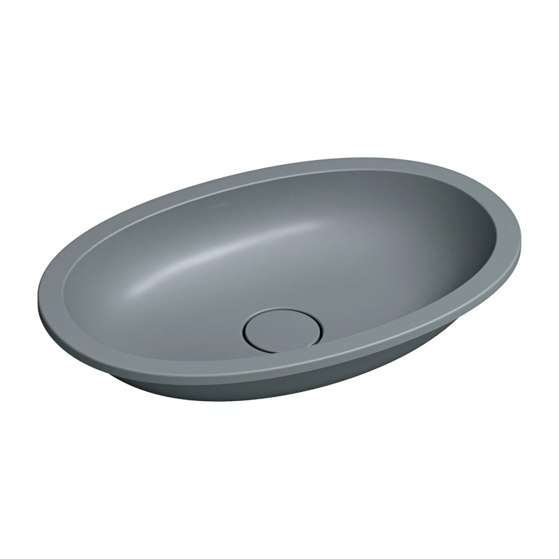 Umywalka podblatowa 54 x 34 cm, Shell m+ Ash grey mat OMNIRES SHELL540UPAG