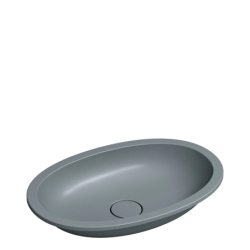 Umywalka podblatowa 54 x 34 cm, Shell m+ Ash grey mat OMNIRES SHELL540UPAG