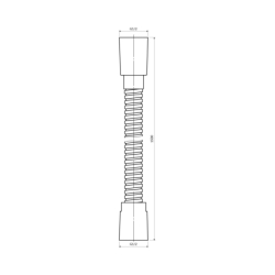 Wąż prysznicowy, 150 cm, Nikiel szczotkowany OMNIRES 023-XNI