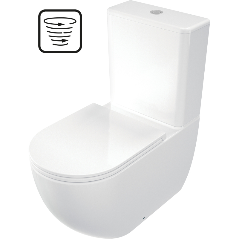 Miska WC kompakt bezkołnierzowa Jasmin biały DEANTE CDJD6RRS