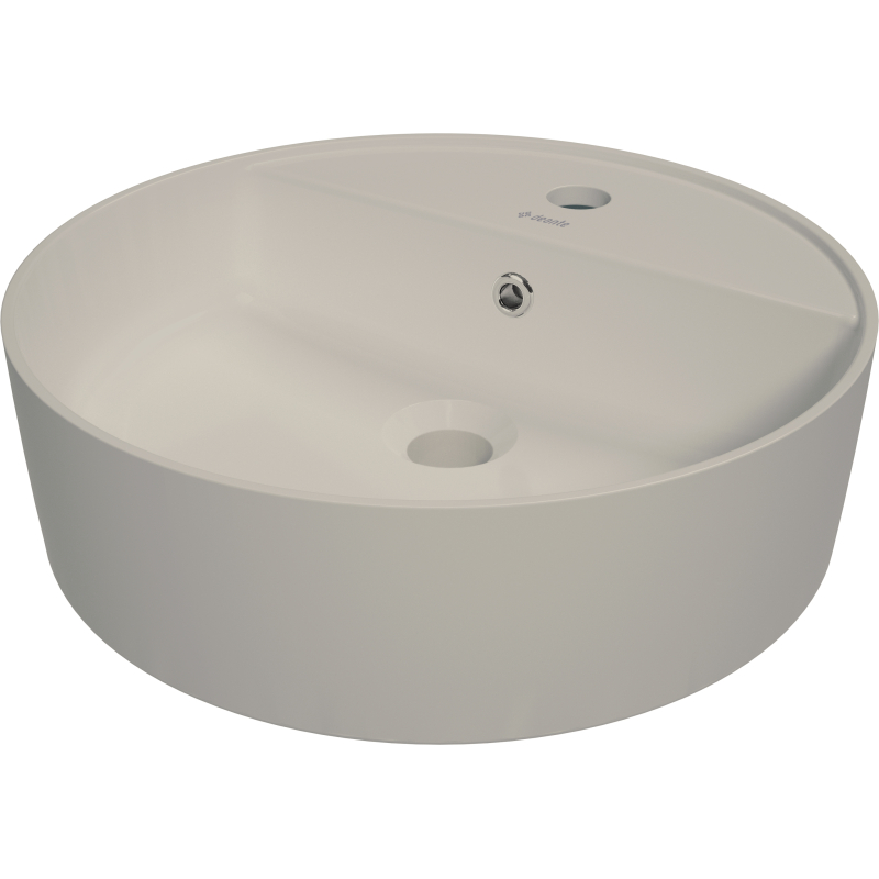 Umywalka ceramiczna nablatowa z miejscem na baterię Round beż DEANTE CGR5U4B