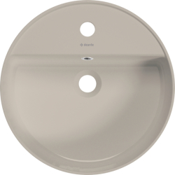 Umywalka ceramiczna nablatowa z miejscem na baterię Round beż DEANTE CGR5U4B