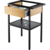 Konsola łazienkowa stojąca z szufladą - 56.5x40 cm nero dębowy DEANTE CSDX50B