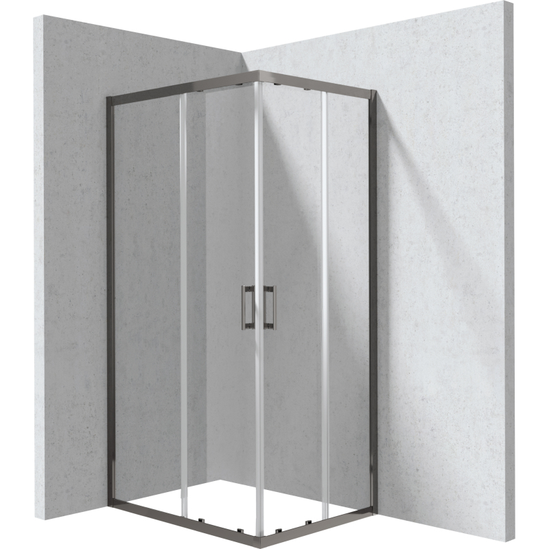 Kabina prysznicowa prostokątna 100x80 cm Funkia evo titanium DEANTE KYCD018P
