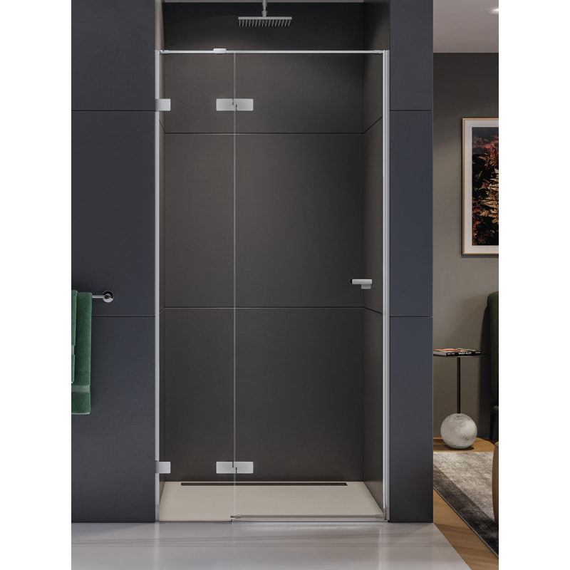 DRZWI WNĘKOWE EVENTA 1D L 110x200 CZYSTE 8mm POWŁOKA CHROM POŁYSK NEW TRENDY EXK-4456