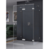KABINA EVENTA 1D KWADRATOWA PRZYŚCIENNA P 100x100x200 CZYSTE 8mm POWŁOKA CHROM POŁYSK NEW TRENDY EXK-4588