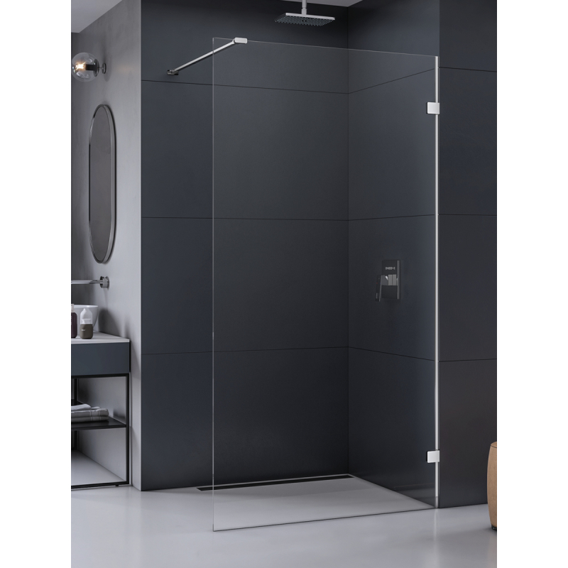 NZ4 KABINA EVENTA WALK-IN U 130x200 CZYSTE 8mm POWŁOKA CHROM POŁYSK NEW TRENDY EXK-4623