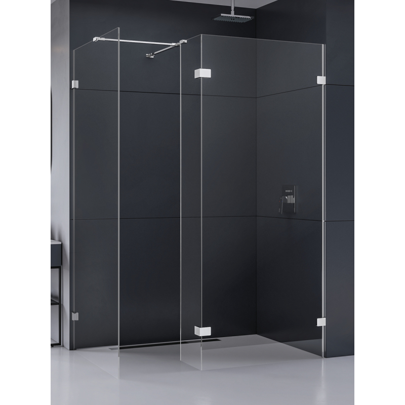 NZ4 KABINA EVENTA ŚCIANKA U 120x200 CZYSTE 8mm POWŁOKA CHROM POŁYSK NEW TRENDY EXK-4669