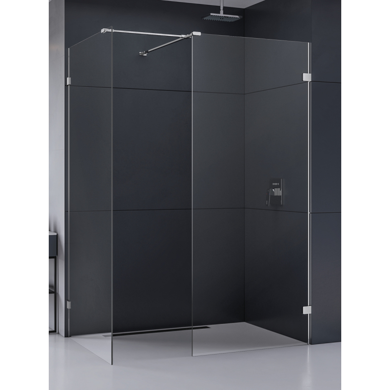 KABINA EVENTA WALK-IN U 120x90x200 CZYSTE 8mm POWŁOKA CHROM POŁYSK NEW TRENDY EXK-4654