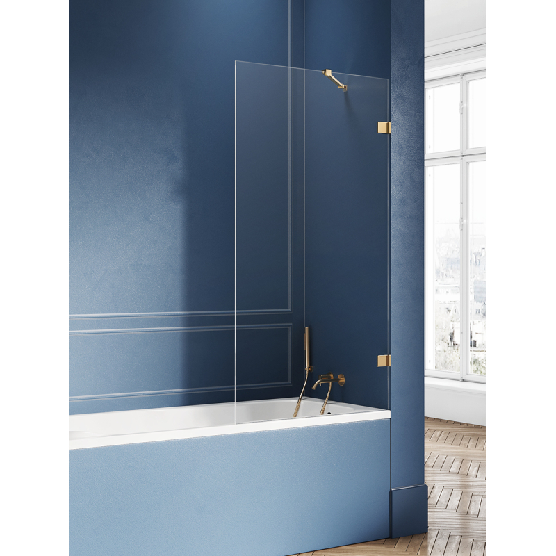 PARAWAN NAWANNOWY AVEXA GOLD BRUSHED U 80x150 CZYSTE 6mm POWŁOKA ZŁOTY SZCZOTKOWANY NEW TRENDY EXK-2007