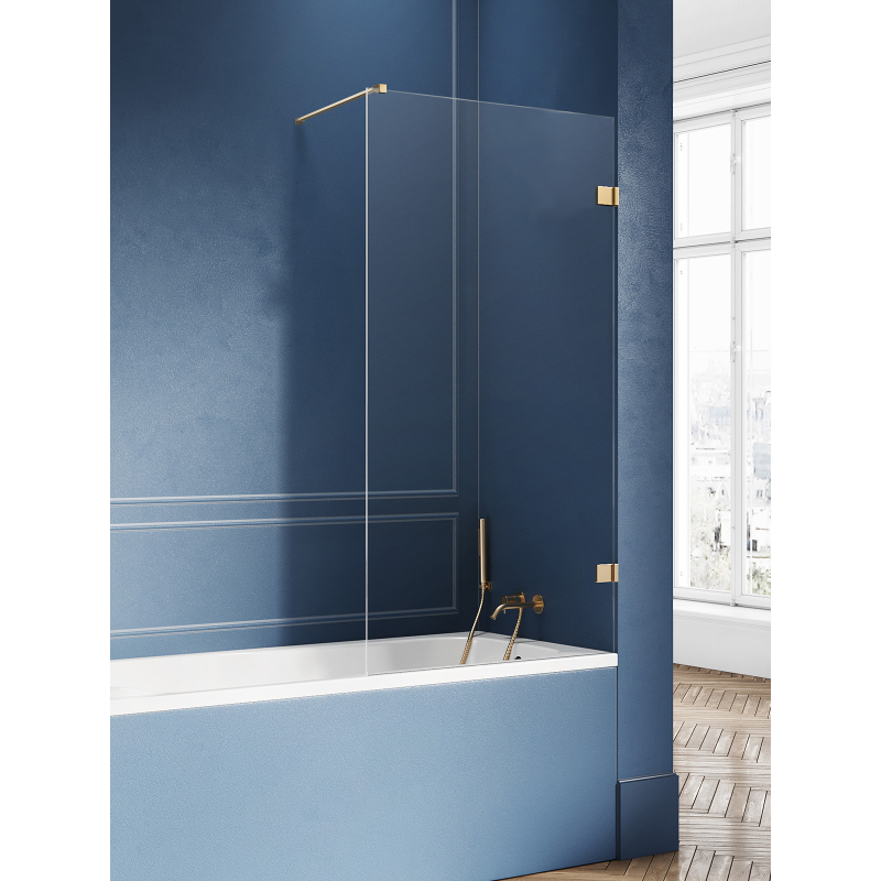 PARAWAN NAWANNOWY AVEXA GOLD BRUSHED U 80x150 CZYSTE 6mm POWŁOKA ZŁOTY SZCZOTKOWANY NEW TRENDY EXK-2007-WP