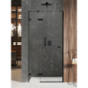 NZ2 DRZWI WNĘKOWE AVEXA BLACK 1D L 130x200 CZYSTE 6mm POWŁOKA CZARNY MAT NEW TRENDY EXK-1556