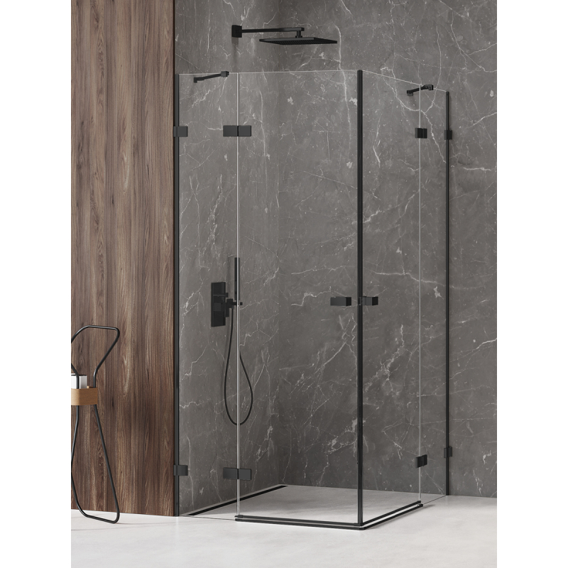 KABINA AVEXA BLACK 2D PROSTOKĄTNA 120x110x200 CZYSTE 6mm POWŁOKA CZARNY MAT NEW TRENDY EXK-1847