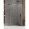 NZ4 KABINA AVEXA BLACK WALK-IN U 130x200 CZYSTE 6mm POWŁOKA CZARNY MAT NEW TRENDY EXK-1966