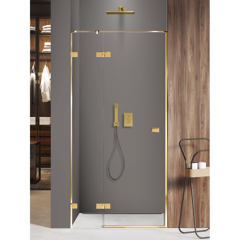 NZ2 DRZWI WNĘKOWE AVEXA GOLD SHINE 1D L 130x200 CZYSTE 6mm POWŁOKA ZŁOTY POŁYSK NEW TRENDY EXK-1640