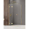 KABINA AVEXA GOLD SHINE 1D PROSTOKĄTNA L 100x110x200 CZYSTE 6mm POWŁOKA ZŁOTY POŁYSK NEW TRENDY EXK-1676