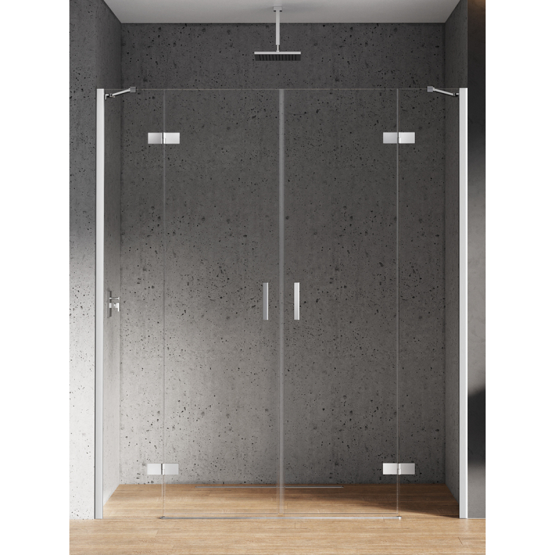 DRZWI WNĘKOWE NEW RENOMA 2D 150x195 CZYSTE 6mm POWŁOKA CHROM POŁYSK NEW TRENDY D-0095A/D-0096A