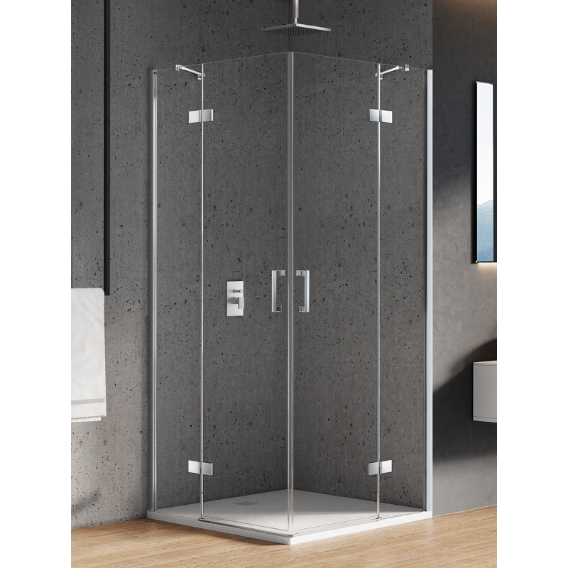 NZ4 KABINA NEW RENOMA 2D PROSTOKĄTNA  110x100x195 CZYSTE 6mm POWŁOKA CHROM POŁYSK NEW TRENDY D-0374A/D-0109A