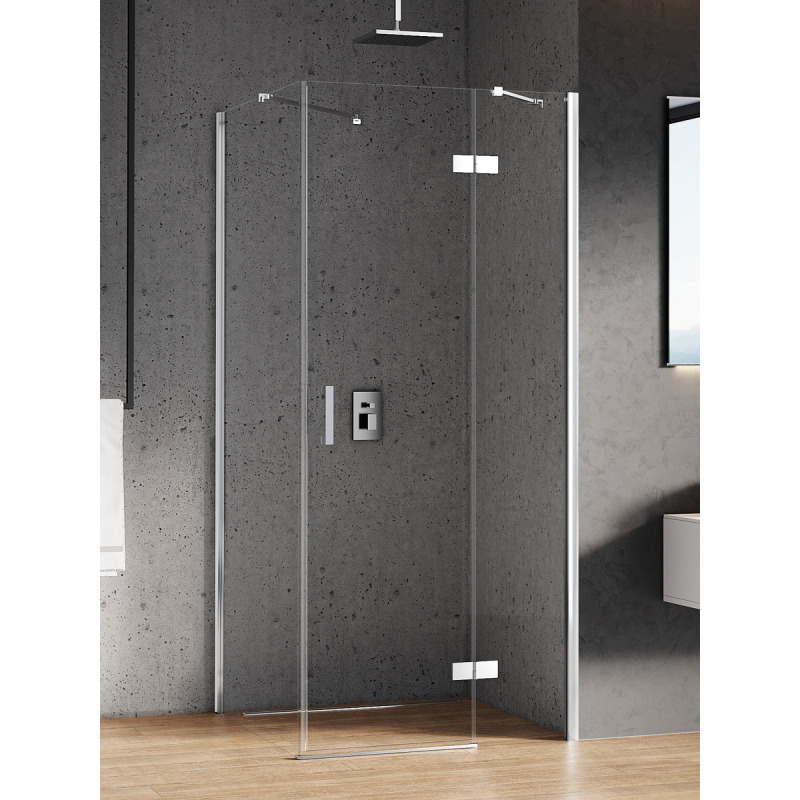 KABINA NEW RENOMA 1D PROSTOKĄTNA P 100x80x195 CZYSTE 6mm POWŁOKA CHROM POŁYSK NEW TRENDY D-0116A/D-0083B